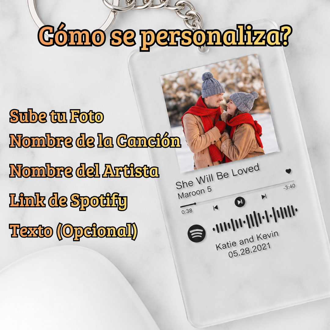 Llavero Personalizado con Foto y Canción