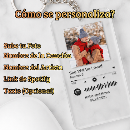 Llavero Personalizado con Foto y Canción