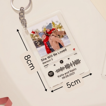 Llavero Personalizado con Foto y Canción